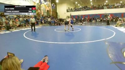 157 lbs Cons. Round 2 - Milo Cord, Coeur D Alene vs Chris Schmidt, Timberlake