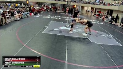 172 lbs Round 1 (4 Team) - Jonathon Lamprich, Holmen vs Abram Gordhamer, Apple Valley