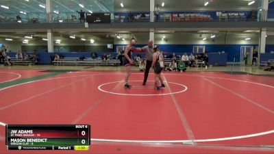 130 lbs Round 2 (6 Team) - JW Adams, St. Paris Graham vs Mason Benedict, Oregon Clay