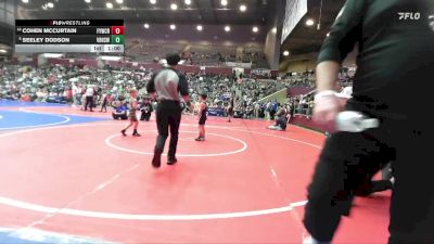 52 lbs Cons. Round 2 - Cohen McCurtain, Fayetteville Youth Wrestling Club Rhinos vs Seeley Dodson, Van Buren High School Wrestling