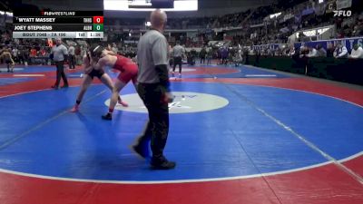 7A 190 lbs Champ. Round 1 - Wyatt Massey, Thompson HS vs Joey Stephens, Albertville