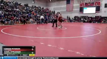 120 lbs Semifinal - Connor Peterson, Maple Grove vs Daniel Gunlogson, Dawson-Boyd - Lac Qui Parle - Montevideo United