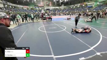 120 lbs Quarterfinal - Ethan Diaz, EagleCrest WC vs Kipp Cordes, Black Hills Wr Ac