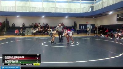 157 lbs Semis & 1st Wb (8 Team) - Evan Rollins, Southeast Whitfield vs Ricardo Rodriguez, Hertiage-Catoosa