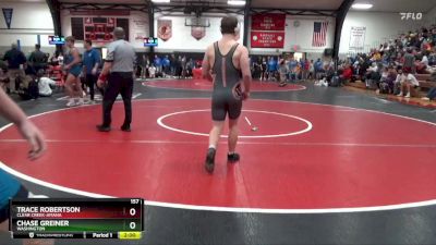 157 lbs Quarterfinal - Chase Greiner, Washington vs Trace Robertson, Clear Creek-Amana