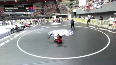 100 lbs Semis - Sebastian Kiyan, MTC - MANTANONA TRAINING CENTER vs Ryu Lim, Titan Wrestling Club