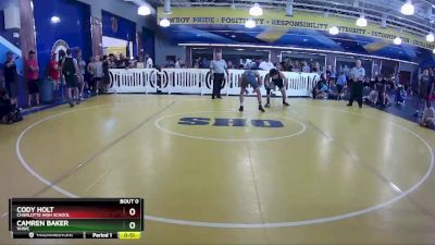 138 lbs Cons. Round 3 - Cody Holt, Charlotte High School vs Camren Baker, VHWC