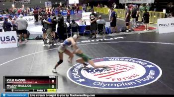 112 lbs Semifinal - Maleah Ballejos, California vs Kylie Rhodes, Swamp Monsters Wrestling Club