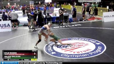 112 lbs Semifinal - Maleah Ballejos, California vs Kylie Rhodes, Swamp Monsters Wrestling Club