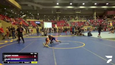 106 lbs Cons. Round 3 - Zackry Mosier, KS vs Galen Dewhirst, KS