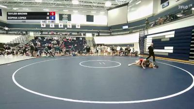 100 lbs Semis (4 Team) - Tayler Brown, Idaho vs Sophia Lopez, Oregon
