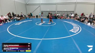 200 lbs Round 1 (8 Team) - Tilisa Matakaiongo, Utah vs Nichya Pemberton, South Carolina