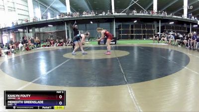 121 lbs Placement Matches (8 Team) - Kahlyn Fouty, Indiana vs Meredith Greenslade, Ohio