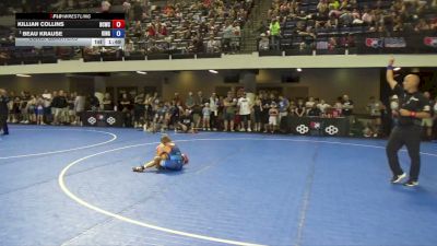 70 lbs Cons. Quarters - Killian Collins, Bear Cave Wrestling Club vs Beau Krause, Kingdom