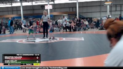 42-43 lbs Round 2 - Braxton Walker, Warrior Wrestling Club vs Kade Kelley, Warrior Wrestling Club