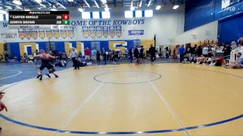 106 lbs Champ. Round 2 - Carter Mirolo, Team Miron vs Jorryn Brown, Lake City Wrestling Club