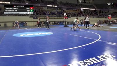 157 lbs Cons. Round 1 - Jake Nicolosi, Mount Olive vs Nathan Conley, UIndy