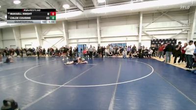 125 lbs Quarterfinal - Chloe Cousins, Cedar Valley vs Makaell Knight, Box Elder