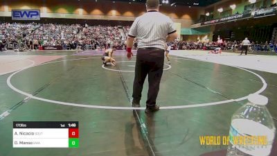 170 lbs Round Of 32 - Armando Nicacio, South West Washington Wrestling Club vs Diego Manso, Bullard Wrestling Academy