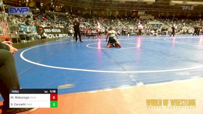 110 lbs Quarterfinal - Mugabi Makorogo, Techfall Wrestling Club vs Silas Corcetti, Franklin Regional