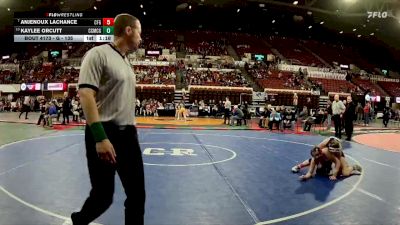 G - 135 lbs Champ. Round 2 - Anjenoux LaChance, Columbia Falls Girls vs Kaylee Orcutt, Custer Co. (Miles City) Girls