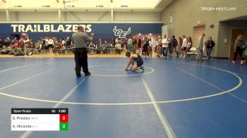 126 lbs Semifinal - Grant Presley, Deer Creek vs Angel Miranda, St James Academy