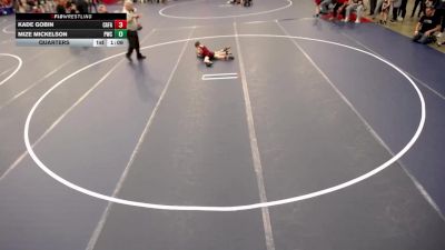 8U - C Quarters - Kade Gobin, Cannon Falls vs Mize Mickelson, Perham Wrestling Club