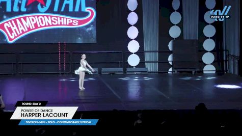 Power of Dance - Harper LaCount [2025 Mini - Solo - Contemporary/Lyrical Day 2] 2025 ASCS Dance Grand Nationals & Cheer Showdown