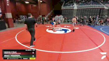 149 lbs Cons. Round 3 - Brody Wengreen, Diamondville Wrestling Club vs Gideon Cyrus, Dubois Rams Wrestling Club