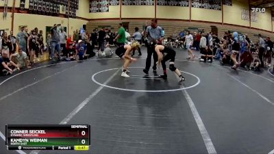 92 lbs Semifinal - Kamdyn Weiman, North East vs Conner Seickel, Dynamic Wrestling