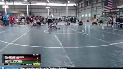 42 lbs Round 1 - Colton Campbell, Legacy Wrestling Academy vs Traisen Crnkovich, Hawk Wrestling Club