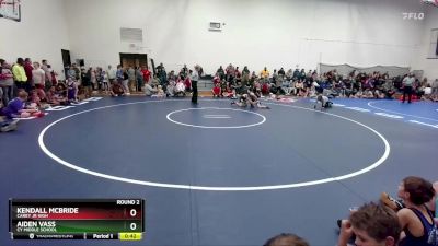 80-83 lbs Round 2 - Kendall McBride, Carey Jr High vs Aiden Vass, CY Middle School