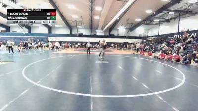 141 lbs Champ. Round 1 - Nolan Brown, Alvernia vs Isaac Quiles, Springfield College
