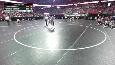 157 lbs Quarters - Gabriel Metzler, Waunakee vs Christian Bass, Oconomowoc