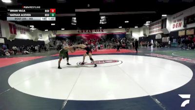 165 lbs Champ. Round 2 - Brian Vaca, Mission Viejo vs Nathan Aceves, Brea Olinda