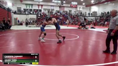 126 lbs Cons. Round 3 - Xavier Thein, Wahlert, Dubuque vs Cameron Cannady, Davenport North JV