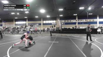 123 lbs Round Of 32 - Isabella Cowan, Havre WC vs Alina Bardoni, Gold Rush Wr Ac