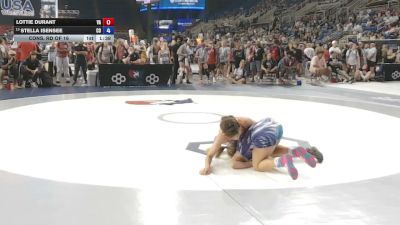 100 lbs Cons. Rd Of 16 - Lottie Durant, Virginia vs Stella Isensee, Colorado