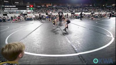 55 lbs Quarterfinal - Kyng Walker, Barnsdall Youth Wrestling vs Mason Gregory, Harrah Little League Wrestling
