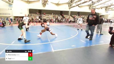 99-J lbs Quarterfinal - Christian McCravey, Savage Wrestling Academy vs Alex Teal, South Plainfield