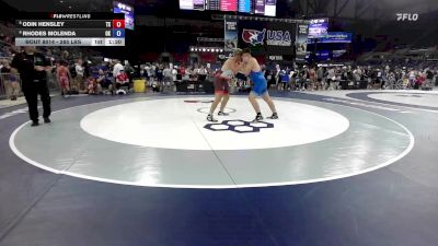 285 lbs Champ. Rd Of 16 - Odin Hensley, TX vs Rhodes Molenda, OK