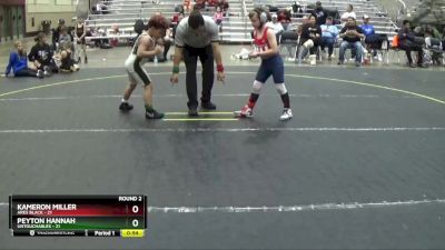 70 lbs Round 2 (4 Team) - Peyton Hannah, Untouchables vs Kameron Miller, ARES Black