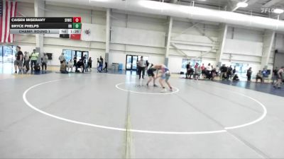 157 lbs Champ. Round 1 - Bryce Phelps, Ridgeline Riverhawks vs Caisen Miserany, Star Valley Wrestling Club