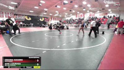 155 lbs Quarterfinal - Kate Luzuriaga, Del Oro (Loomis) vs Arianna Navarro, Palm Desert