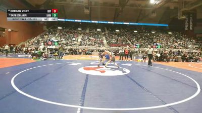 2A-113 lbs Cons. Round 2 - Deegan Vogt, Big Piney vs Tate Zeller, Saratoga