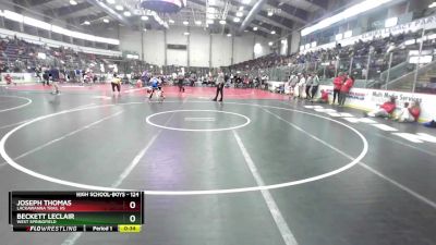 124 lbs Cons. Round 4 - Beckett Leclair, West Springfield vs Joseph Thomas, Lackawanna Trail Hs