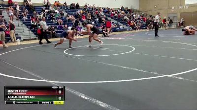 197 lbs Champ. Round 2 - Justin Tripp, Southern Oregon vs Asaiah Kamplain, Corban University