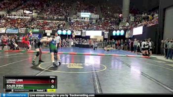 AA - 152 lbs Quarterfinal - Kaleb Shine, Glacier (Kalispell) vs Logan Linn, Belgrade