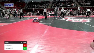 46 lbs Round Of 16 - Carsen Lacy, Miami Takedown Club vs Trace Bush, Skiatook Youth Wrestling