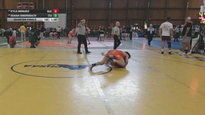 145 lbs Quarterfinal - Kyle Menuez, Black Fox Wrestling Academy vs Isaiah Ebersbach, Titan Mercury